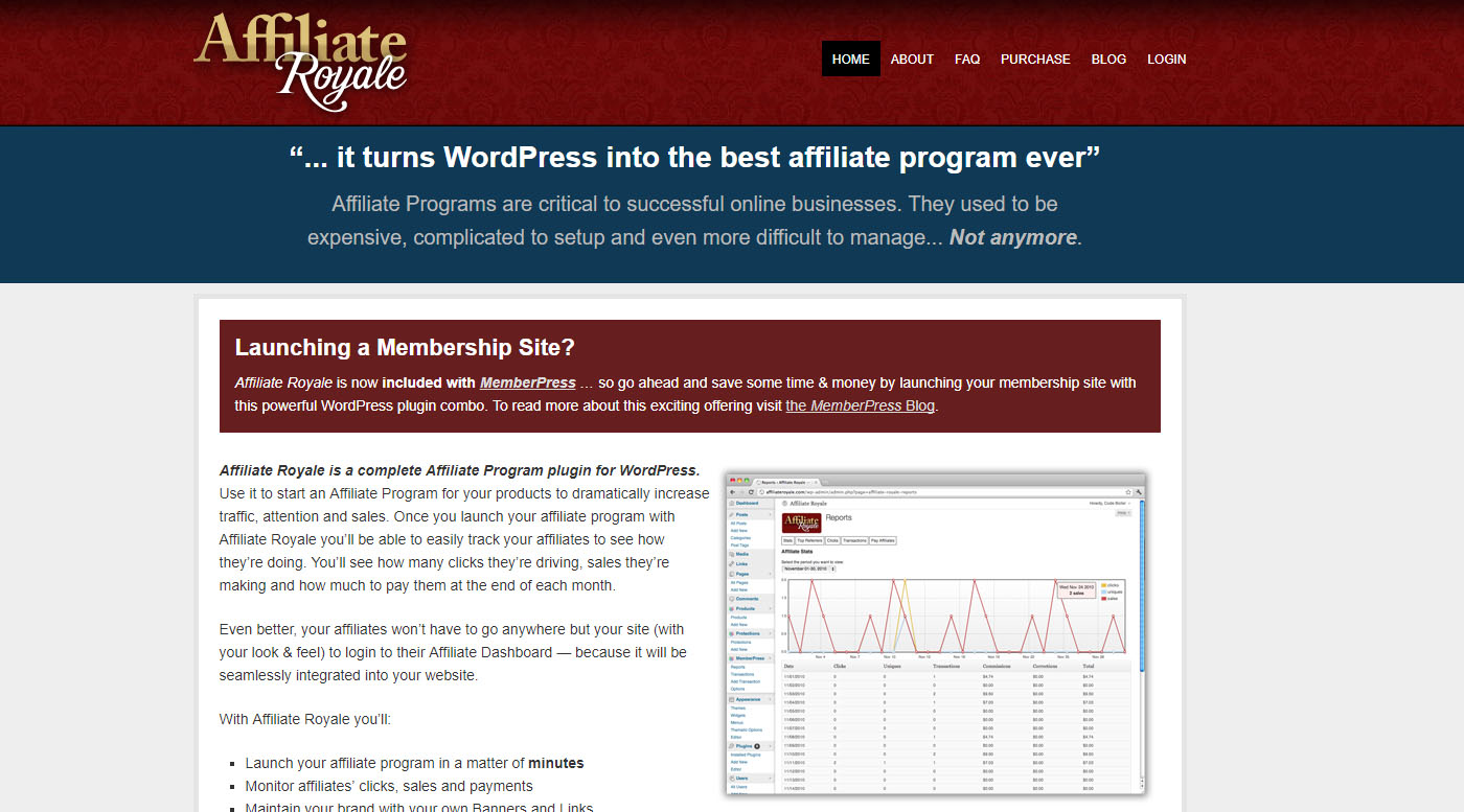 WordPress affiliate program plugin